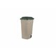 eoshop Plastični koš za smeti bež-zelena 110l 58x52x88cm