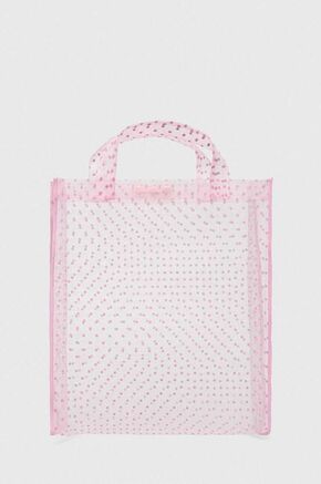 Torbica Custommade roza barva - roza. Velika torbica iz kolekcije Custommade. Model brez zapenjanja