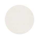 VIDAXL Mizna plošča bela Ø80x2,5 cm trdna borovina