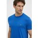 Bombažna kratka majica Lacoste - modra. Kratka majica iz kolekcije Lacoste. Model izdelan iz enobarvne pletenine. Izjemno mehek material.