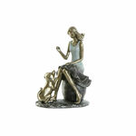 NEW Okrasna Figura DKD Home Decor Modra Zlat Dama 13 x 8,5 x 17,5 cm