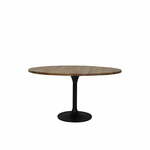 Okrogla jedilna miza z mizno ploščo iz akacije v naravni barvi ø 140 cm Biboca – Light &amp; Living