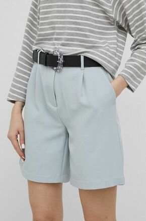 Only Hlače - modra. Kratke hlače iz zbirke Only. Model narejen iz tkanina.