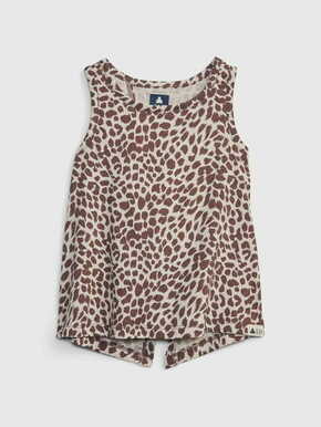Gap Otroške Majica brez rokavovvý top organic leopard 2YRS