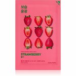 Holika Holika Pure Essence Strawberry revitalizacijska tekstilna maska za poenoten odtenek kože 23 ml