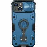 Nillkin camshield armor pro ovitek iphone 14 plus oklepno ohišje s pokrovom za kamero obročno stojalo modro
