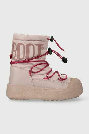 Otroške snežke Moon Boot 34300500 MB JTRACK POLAR roza barva - roza. Otroške snežke iz kolekcije Moon Boot. Nepodloženi model izdelan iz kombinacije tekstilnega materiala in ekološkega usnja. Model z vrezanim podplatom zagotavlja dober oprijem tal.