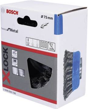 Bosch Žična krtača X-LOCK s pleteno žico 75 iz jekla