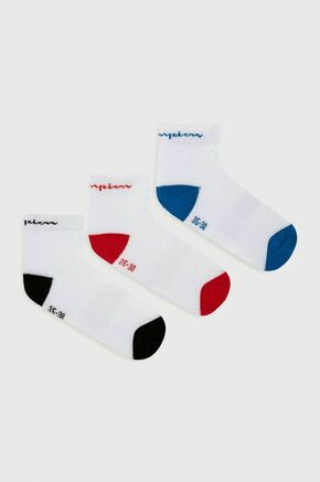 Nogavice Champion (3-pack) bela barva - bela. Kratke nogavice iz kolekcije Champion. Model izdelan iz elastičnega materiala. V kompletu so trije pari.