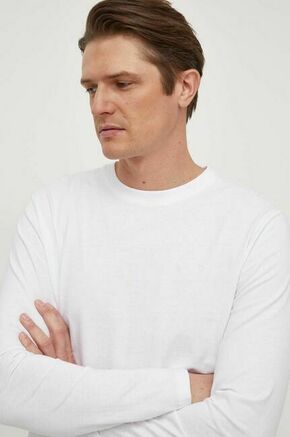 Bombažna majica z dolgimi rokavi Pepe Jeans bela barva - bela. Majica z dolgimi rokavi iz kolekcije Pepe Jeans. Model izdelan iz tanke