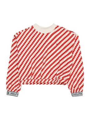 Otroški pulover Tommy Hilfiger rdeča barva - rdeča. Otroški pulover iz kolekcije Tommy Hilfiger