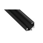Kotni aluminijasti profil tip C črn 1 m Eko-Light EKPR6350