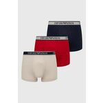 Boksarice Emporio Armani Underwear 3-pack moški, rdeča barva - rdeča. Boksarice iz kolekcije Emporio Armani Underwear. Model izdelan iz elastične pletenine. V kompletu so trije pari.