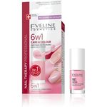 Eveline Cosmetics Nail Therapy Care &amp; Colour balzam za nohte 6 v 1 odtenek Rose 5 ml