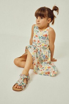 Otroška bombažna obleka zippy - pisana. Otroški obleka iz kolekcije zippy. Nabran model