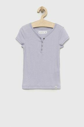 Otroška kratka majica Abercrombie &amp; Fitch vijolična barva - vijolična. Otroški kratka majica iz kolekcije Abercrombie &amp; Fitch. Model izdelan iz rebraste pletenine.