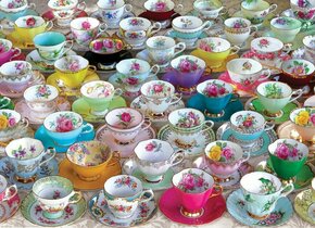 WEBHIDDENBRAND EUROGRAPHICS Puzzle Zbirka skodelic za čaj 1000 kosov
