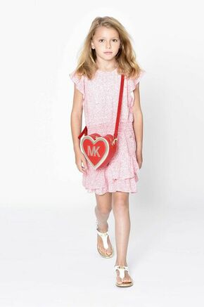 Michael Kors otroška obleka - rdeča. Otroška obleka iz kolekcije Michael Kors. Širok model
