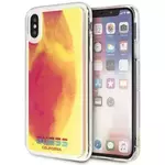 Guess Guess California - Ohišje za iPhone Xs / X (svetleče v temi, peščeno/rožnato)