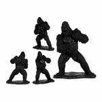 NEW Okrasna Figura Gorila Črna Resin (25,5 x 56,5 x 43,5 cm)