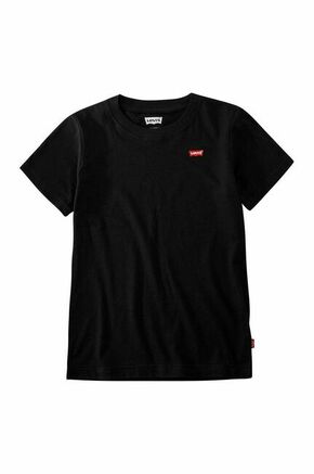 Otroški t-shirt Levi's črna barva - črna. T-shirt iz kolekcije Levi's. Model izdelan iz tanke