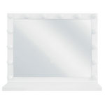 Beliani Stoječe ogledalo LED 50 x 60 cm belo BEAUVOIR
