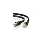 slomart zelen omrežni kabel internet ethernet patchcord u/ftp cat. 7 10gb/s ploski 0,5m črn (nw106)