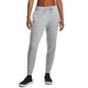 UA Rival Fleece Women's Pants, Mod Gray Light Heather/White - L