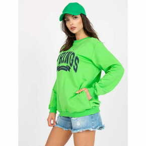FANCY Ženska bombažna majica s kapuco ELMER zelena in temno modra FA-BL-7823.24P_387313 Univerzalni