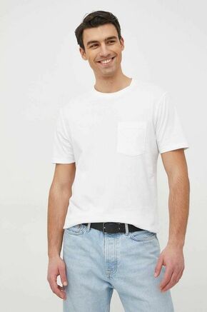 Bombažna kratka majica GAP bela barva - bela. Kratka majica iz kolekcije GAP. Model izdelan iz tanke