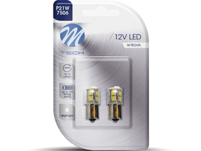 M-Tech LED dioda žarnica M-TECH BA15S P21W 13xSMD5050 Bela LB060W