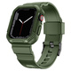 slomart kingxbar cyf106 2v1 oklepno ohišje apple watch se, 8, 7, 6, 5, 4, 3, 2, 1 (41, 40, 38 mm) s trakom zeleno