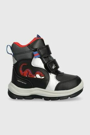 Otroški čevlji Geox B363VA 054FU B FLANFIL B ABX črna barva - črna. Zimski čevlji iz kolekcije Geox. Podloženi model izdelan iz kombinacije ekološkega usnja in tekstilnega materiala.
