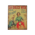 Kovinski znak Antic Line La Dolce Vita, 28 x 22 cm