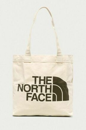 Torbica The North Face prozorna barva - bež. Velika torbica iz kolekcije The North Face. Model brez zapenjanja