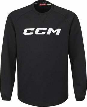 CCM Locker Room Fleece Crew SR Black M SR Hokejski pulover