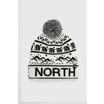 Kapa The North Face bela barva, - bela. Kapa iz kolekcije The North Face. Model izdelan iz vzorčaste pletenine.