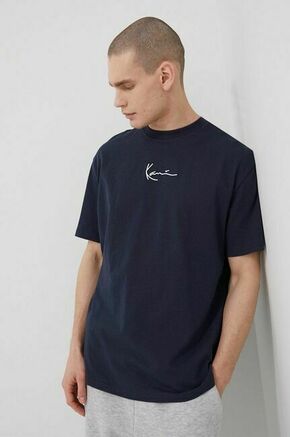 Karl Kani bombažna majica - mornarsko modra. T-shirt iz zbirke Karl Kani. Model narejen iz tkanine z uporabo.