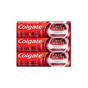 Colgate Belilna zobna pasta Max White Expert Original 3 x 75 ml