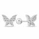 Brilio Silver Čudoviti srebrni uhani Butterfly EA632W