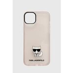 Karl Lagerfeld Ovitek za Apple iPhone 14 Plus – Choupette Body Pink