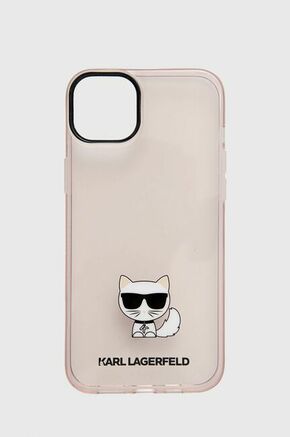 Karl Lagerfeld Ovitek za Apple iPhone 14 Plus – Choupette Body Pink
