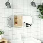 vidaXL LED kopalniško ogledalo 90x40 cm ovalno