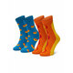 Happy Socks Set 2 parov otroških visokih nogavic KHDO02-6700 Modra