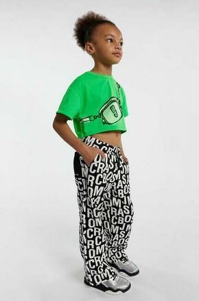 Otroška kratka majica Marc Jacobs zelena barva - zelena. Otroške kratka majica iz kolekcije Marc Jacobs. Model izdelan iz tanke