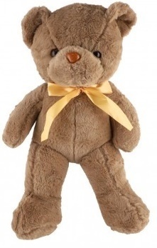 Medvedek/Teddy s pentljo pliš 40cm rjav