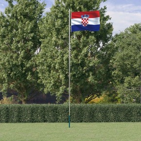 VidaXL Zastava Hrvaške in drog 6
