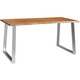 VIDAXL Jedilna miza 160x80x75 cm trden akacijev les in nerjaveče jeklo
