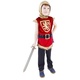 WEBHIDDENBRAND Otroški kostum viteza z grbom rdeče barve (S)