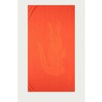 Brisača Lacoste oranžna barva - oranžna. Brisača iz kolekcije Lacoste. Model izdelan iz vzorčastega materiala.